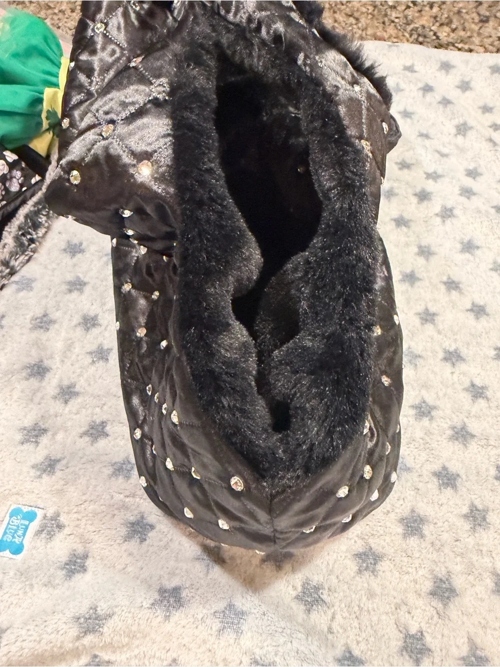 Hello Doggie Glamour Baby Dog Cartier Bag black caviar with Crystals
